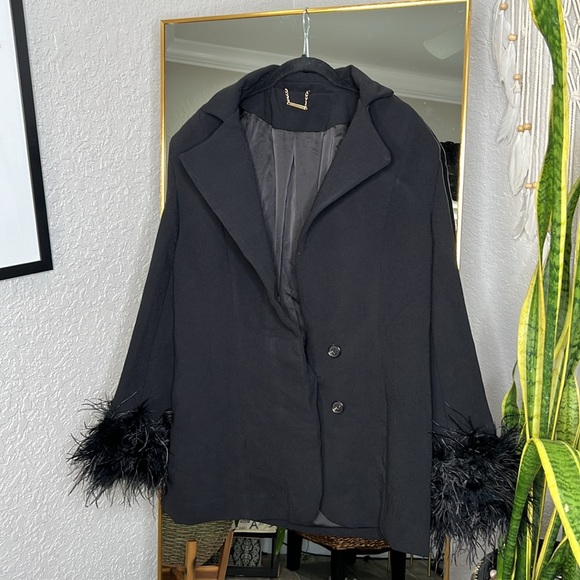 HOUSE OF CB 'Esme' Black Oversized Blazer NWOT - Picture 7 of 8
